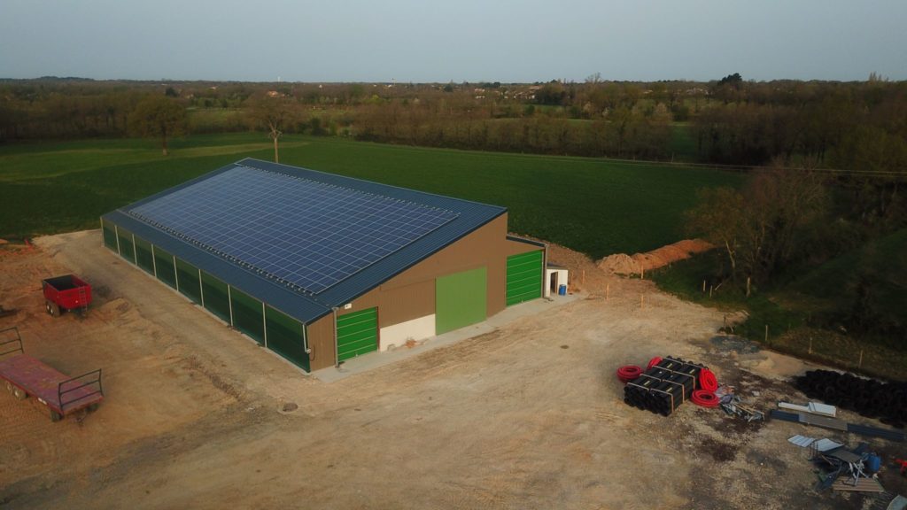 Bâtiment agricole photovoltaïque en Vendée